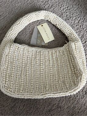 Antik Kraft Cream Beaded Shoulder Bag